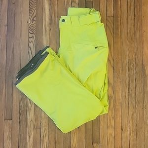 Eddie Bauer Ski/Snow Board Pants, Chartreuse Color, Size Small